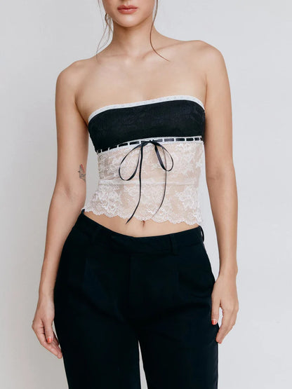 Tube Going Out Sexy Bandeau Corset Cropped Streetwear Crop Strapless Top