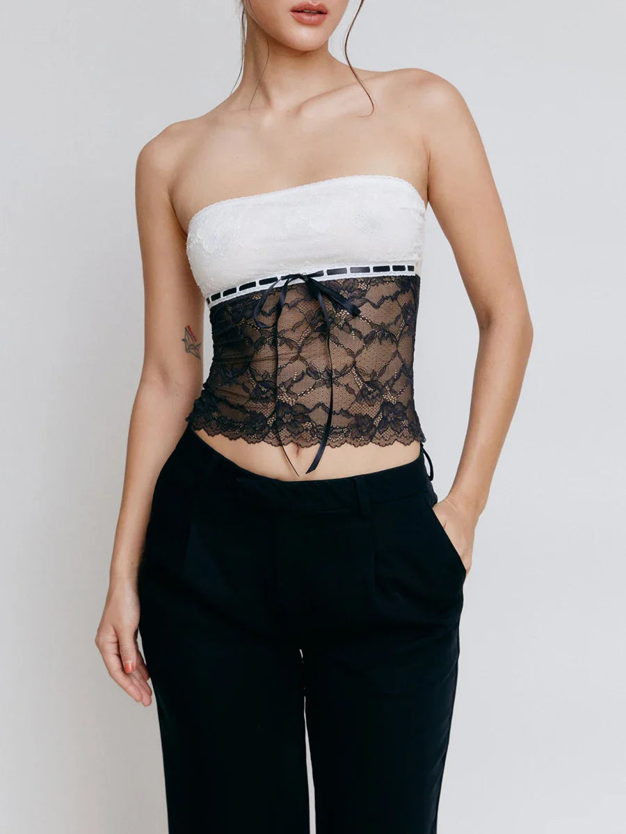 Tube Going Out Sexy Bandeau Corset Cropped Streetwear Crop Strapless Top