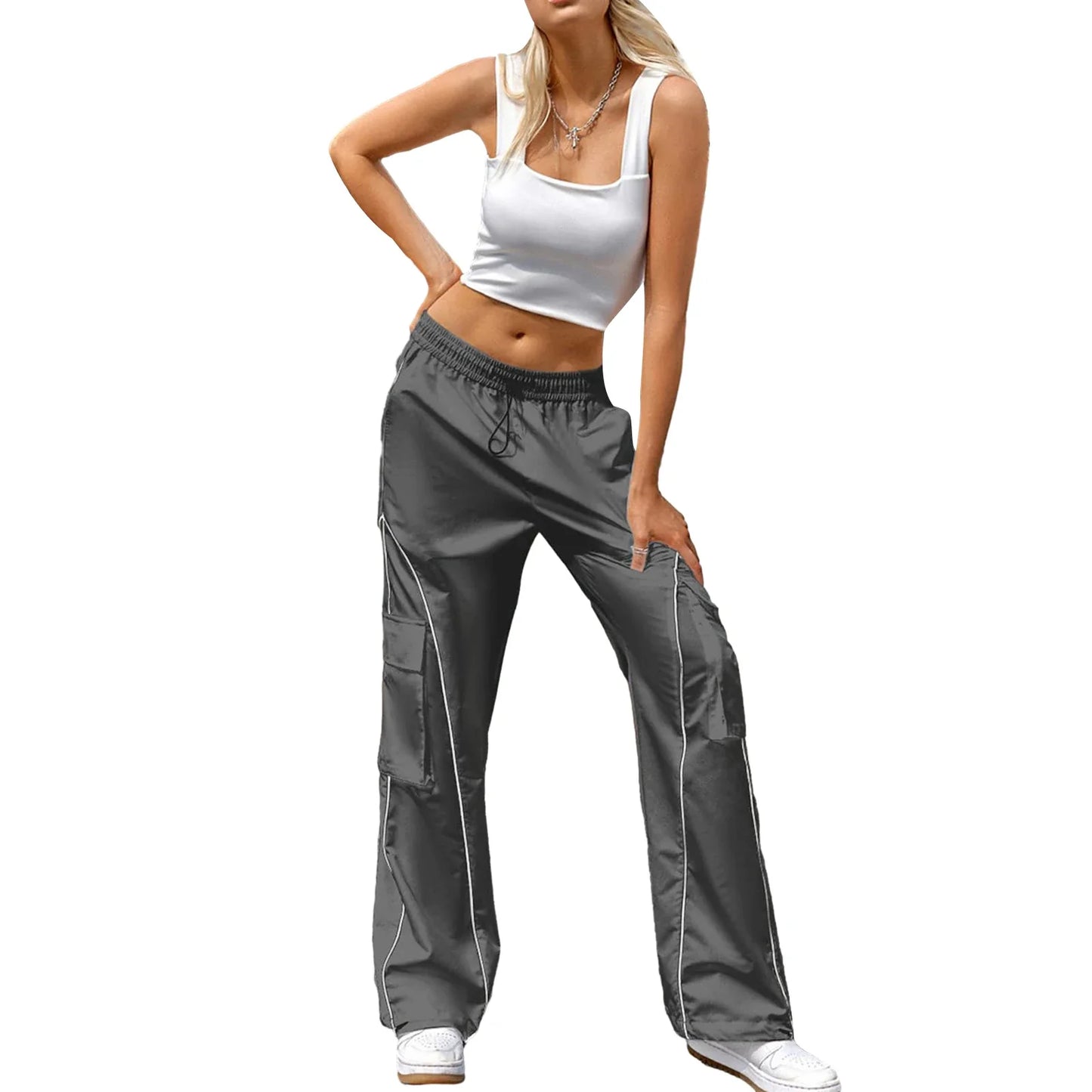 Baggy Cargo Sweat Casual Joggers Workout Lounge Grunge Streetwear Y2k Pants