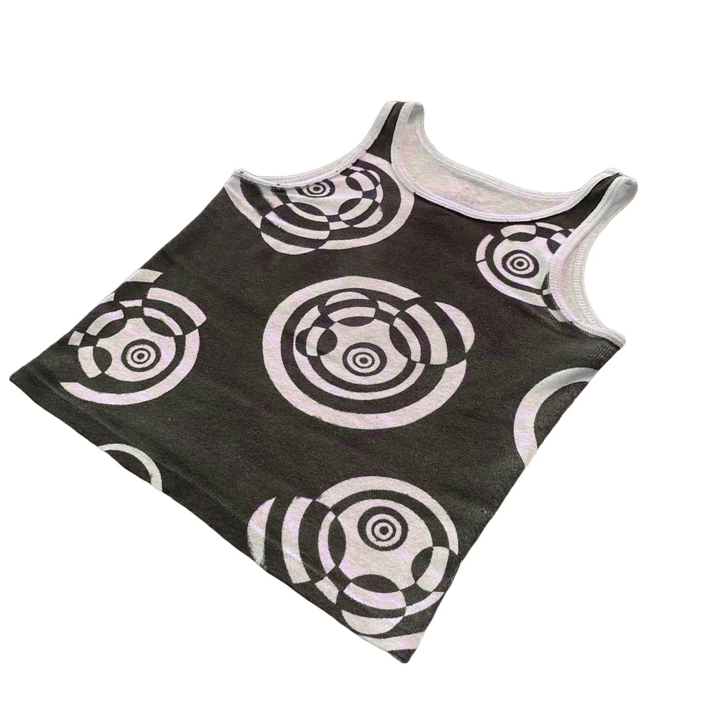 Women Graphic Print Summer Casual Going Out Mini Vest Vintage Tank Y2k Top