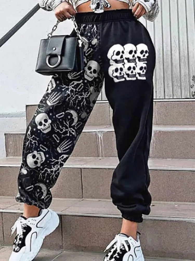 Punk Halloween Grunge Skull Pants