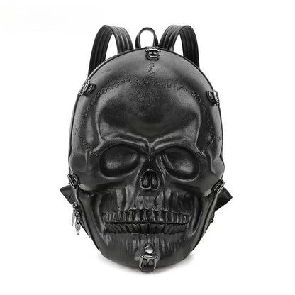 3D Backpack Punk Gothic Ghost Skull Travel Vintage Rivets Bag