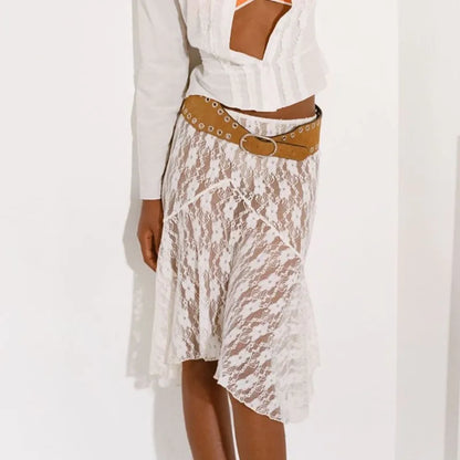 Boho Lace Maxi Skirt - Summer Fairy Grunge Style